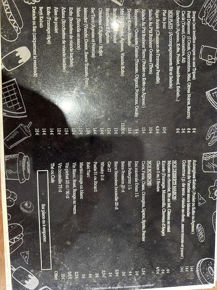 Restaurant Marignane Au p'tit Bonheur - Menu Image 2